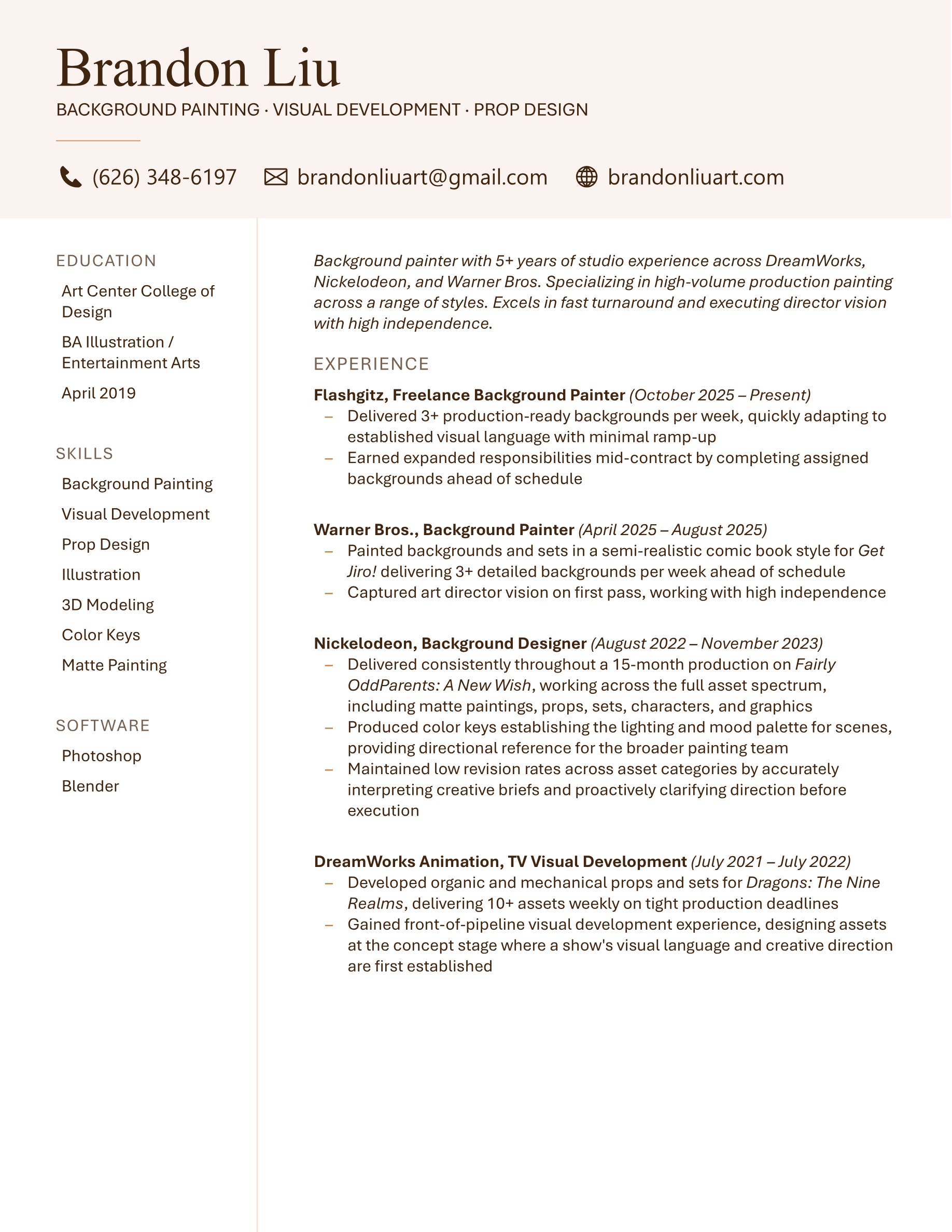 Brandon's Resume